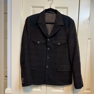Zara Man Tweed Wool Blend hunting jacket Blazer US44